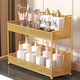 Lin's boy cosmetics storage box desktop dressing table skin care product storage rack lipstick organizer snacks and sundry storage rack gold double layer large