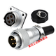 Aviation plug connector WS20 2-pin 3-pin 4-pin 5-pin 6-pin 7-hole 8P industrial connector waterproof WS20-3-pin plug and socket complete set