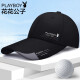 Playboy hat men's baseball cap spring and summer fashion peaked hat women's sun protection hat couple trend hat 103-9B [extended brim] black