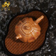 Ai Yingjia Yixing Zisha teapot Li Luchun, a famous national craftsman, pure handmade raw ore yellow section mud Zen heart high-end teapot stops immediately when water comes out, yellow 260cc Zen mirror