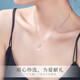 MOLADY S925 Silver Pearl Necklace Women's Pendant Clavicle Chain Young Style Birthday Anniversary Gift for Girlfriend and Wife Freshwater Pearl Simple Pearl Necklace* Gift Box