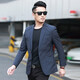 Dubbing Spring and Autumn Thin Casual Suit Men's Korean Style Slim Single Suit Top Light Luxury Business Youth Small Suit Jacket Fashion 8606 Blue L (175)