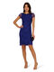 Adrianna Papell Women's Beaded Cocktail Dress Dark Blue Violet 12