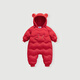 Mini Balabala one-piece down jacket for boys and girls, winter thickened three-proof cute animal plush hood down onesie