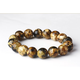 Chishe Fushun amber bracelet, amber mineral amber, black amber, white flowers, dried white flowers, medicinal amber, round bead bracelet, flower amber 12mm+