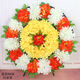 Wreath Qingming Festival Chrysanthemum Small Wreath Sacrifice Small Plastic Memorial Ceremony Tomb Sweeping Supplies Tombside Pink Edge + White 1