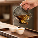 Gold inlaid jade glass fair cup, high borosilicate stainless steel tea filter electric ceramic stove, available wooden handle Kung Fu tea set accessories Shanlan wooden handle glass fair cup