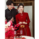 Seidler Toast Wear Bridal Cheongsam 2025 New Thickened Engagement Dress New Chinese Style Wedding Long Sleeve Women's Autumn and Winter Burgundy One Size Customized No Returns Available