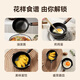 Fat Donglai's same style cast iron small frying pan, deepened omelette pan, multi-functional hot oil burning oil pouring oil pouring pan (height 6cm) pouring oil pan + free pot stand + oil brush + frying spatula, hanging handle 13cm