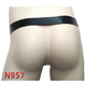 Men's ring imitation leather thong men's sex underwear front hole underwear men's opening holes and crotch openings for free N957
