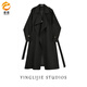 Mumu black windbreaker jacket men's British style mid-length 2025 autumn and winter new small casual cotton coat men 051 black long 2XL recommended 140Jin Jin equals 0.5kg -160Jin Jin equals 0.5kg