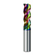 KUANG MING tungsten steel aluminum milling cutter colorful carbide coated extended 3-edged straight handle flat bottom CNC end mill special for copper and aluminum 8.0*24*D8*60-3F