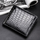 Oulol Tailandia Crocodile Cuero Billetera Casual Men's Youth Short Light Luxury Luxury Men's Short Multi-Card Marca Millet Billet