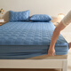 Class A 100-count satin cotton quilted thickened sheet pure cotton non-slip Simmons mattress protector can be customized Diamond grid--sapphire blue customized model--supports customization of any size
