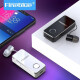 DUOSSEAR Jialan F2Pro Name Call Bluetooth Headset Lavalier Business Simple Fashion High-End One-Button Telescopic Pull Wire Vibration Aluminum Metal Style White