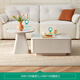 Quanyou Home Modern Simple Slate Round Small Apartment Simple Cream Style Square and Round Coffee Table Combination Living Room Home