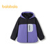 巴拉巴拉【奥特曼IP】童装男童外套秋装连帽上衣防风防水透湿拼接 紫罗兰70312 100