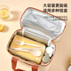 Mondavia Lunch Box Bag Insulated and Cold Portable Lunch Bag Dinner Plate Bag Picnic Camping Takeaway Portable Office Worker Lunch Bag Round Insulated Bag Short Style