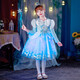 Frozen Elsa Princess Dress Autumn and Winter Plus Velvet Long Sleeve Luminous Skirt Elsa Birthday Children's Mesh Dress Elsa Pink Skirt + Gauze + Light 100Y
