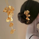 WEISHINI New Chinese Style Metal Flower Tassel Hairpin Light Luxury Style Niche Super Fairy Temperament Flowery Hairpin Hairpin for Women Hairpin B06-201