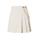 Enos Eshi shopping mall same style summer new chain decorated short skirt pleated skirt college style JK skirt for women 10513526 oatmeal color S