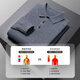 Shanshan 100% wool cardigan men's autumn and winter new business casual tops middle-aged soft bottoming sweater men's gray (one size larger) L 175/92A