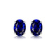 Sapphire earrings, 925 silver plated with 18K gold, inlaid with carat colored gemstones, tanzanite jewelry earrings for women, a pair of blue earrings