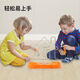 Maze de collision électromagnétique et électrique pour enfants, jouets de niveau d'impact de ligne en direct, entraînement de concentration, jeu de table parent-enfant [difficulté simple] Maze de collision électrique orange