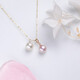 Lihu quality Akoya freshwater pearl pendant 18K strong light perfect round live mouth single accessory spring buckle gold color 5-5.5mm