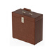 Syitren vinyl record storage box retro portable vinyl storage protective box brown