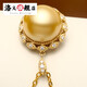 Luoyi Jennifer Jewelry 12-13mm large natural color South Sea gold bead pendant 18k perfect round strong light seawater pearl 12