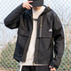 Adidas Men's Jacket 2024 Spring and Autumn Sportswear Hooded Fleece Jacket Warm Casual Top HE9904 Inner Mesh Lining 2XL