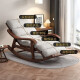 Fanzhen all-solid wood lazy rocking chair that can lie down and sit for a nap, balcony bedroom, single leisure chair for the elderly, supporting small coffee table, delivery to home, installation package [for elders]