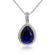 Xuanyong colored gemstone sapphire pendant 925 silver plated with diamond colored gemstone tanzanite jewelry necklace for women picture color pendant without chain