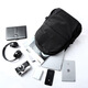 DeFivia Rucksack Herren Rucksack Pendlerschule Schülern Schüler College -Schüler Großkapazität Outdoor Reisetasche Computertasche Herrenbeutel Schwarzer großer Film (Handwerkskunststil)