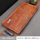 Ebony tea tray solid wood log tea tray home new living room drainage office imitation whole tea table tea tray ebony grain sea view (80*40*5