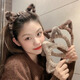 Dai Loli cute and attractive cat ear headband for women autumn and winter 2024 new face wash special non-slip hair tie hairpin headband leopard print cat ear headband