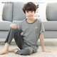 
Mannido pajamas men's summer pure cotton short-sleeved trousers thin boys 2024 new men's big children and teenagers' home N9901 [short length] 16 size recommended 135-145cm