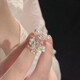 BJYL [Blooming Flowers] Camellia Ring Girl Friends Ring A niche Design Simple Opening Couple Gift Couple + Exquisite Gift Box