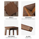 Wooden solid wood stool square stool stackable home dining table chair dressing stool living room small bench internet celebrity bar low stool solid wood walnut color