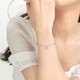 Chow Sang Sang Pt950 platinum round bead cross chain bracelet for women 92020B pricing 19 cm