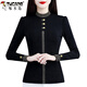 Woodpecker 2025 new model stand-up collar bottoming shirt long-sleeved women's warm temperament inner with velvet thickened western style top fashionable and versatile black boutique ready stock plus velvet 4XL 140-155Jin Jin is equal to 0.5 kg