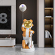 Jizhao Astronaut Starry Sky Projector Lamp Intelligent Audio Ornament Astronaut Large Floor-to-ceiling Living Room Gift for Moving House Cream Astronaut Plus Base No Specifications