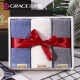 Jialiya Towel Gift Box Class A pure cotton face towel adult household soft face towel 3 gift box set (100G/item)