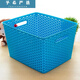 Plastic storage basket sundry basket storage basket desktop storage basket rectangular kindergarten toy storage box without cover large blue 35.5*30*21.9cm