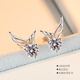 Jingzi 18K Gold Angel Wings Earrings for Women, Sweet, Small and Personalized Earrings for Girlfriend on Valentine's Day and Birthday Gift KCY024 Earrings with Blue Diamond 18K Gold