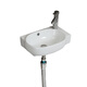 Small apartment mini washbasin single basin wall-mounted bathroom balcony ceramic ultra-narrow ultra-small washbasin basin D type (43 long * 30 wide) + screws + drain