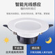 Foshan Lighting (FSL) 5.8G Intelligent LED Induction Downlight Radar Human Body Sensor Light Embedded Microwave Induction Downlight 5.5W Open Hole 75-95mm White Light (6500K)