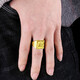 Fu Xifeng wealth gold ring for men, pure gold 999 live wealth gold ring solid square ring for husband and dad 23.68 grams