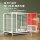 Dog cage small dog indoor stainless steel cage with toilet Shiba Inu Corgi pet cage dog fence thick and reinforced 78#785067cm simple white